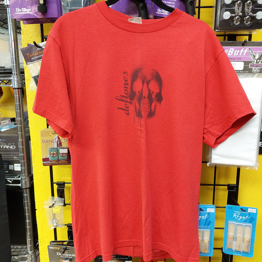Vintage Deftones Skull Men's Tee - Red - Medium (USED)