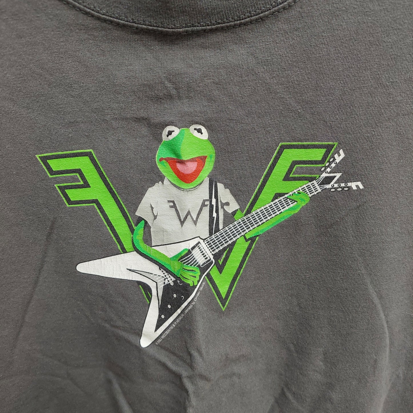 Vintage Weezer Kermit The Frog Tee- Gray - Medium (USED)