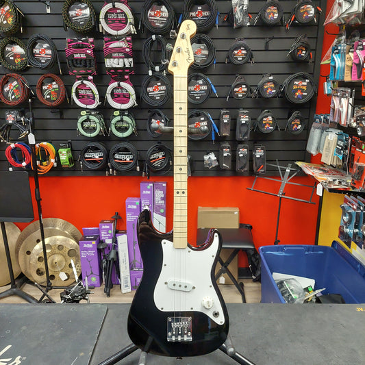 Fender Stratocaster by Loog 3-String Guitar w/ Gig Bag - Black (USED)