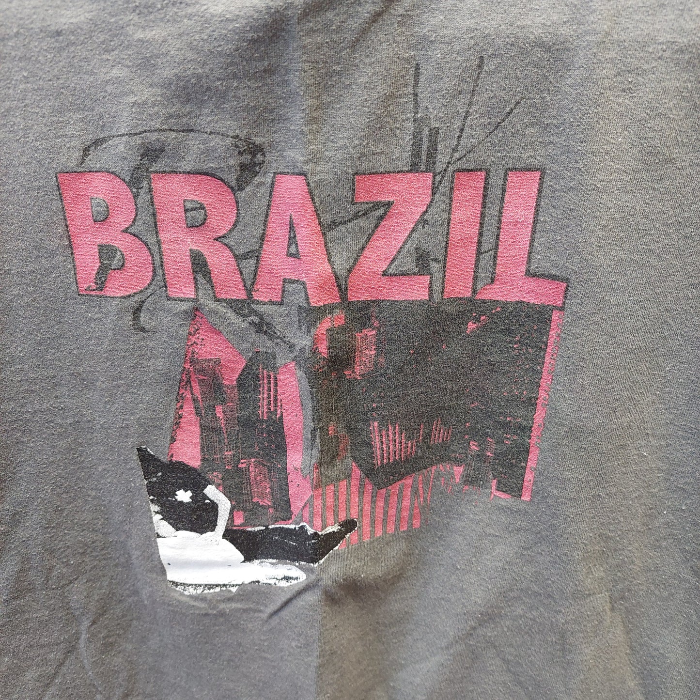 Vintage Brazil Band Tee - Gray - Medium (USED)