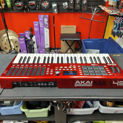 Akai Professional Max49 USB/MIDI/OV Keyboard Controller (USED) "Broken Knob Sold As Is"