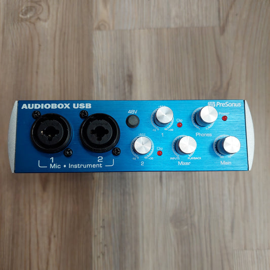 Presonus AudioBox USB 24-bit/48k Recording Interface w/ Manual (USED) SN# U20B082759