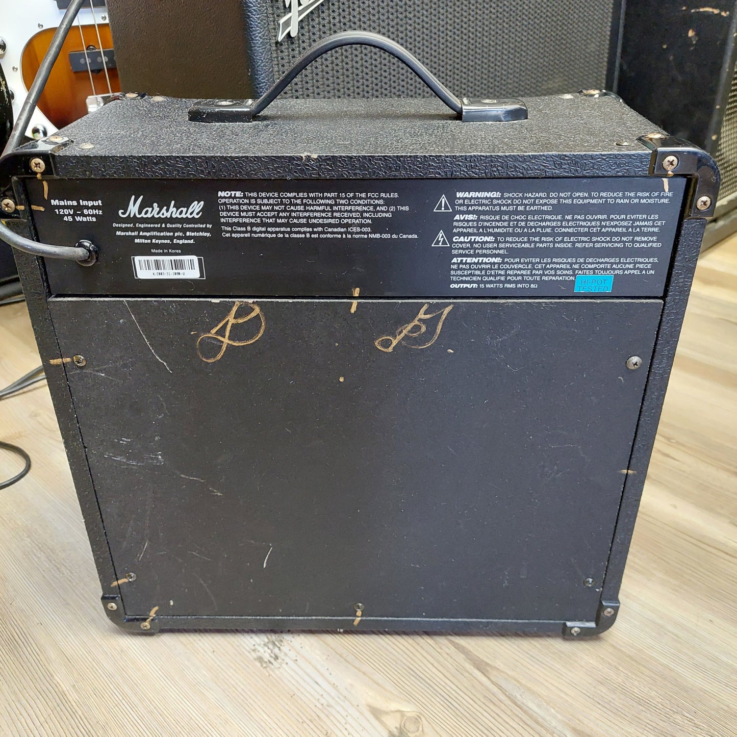 Marshall MG15DFX Guitar Amp (USED) SN# KH311080U