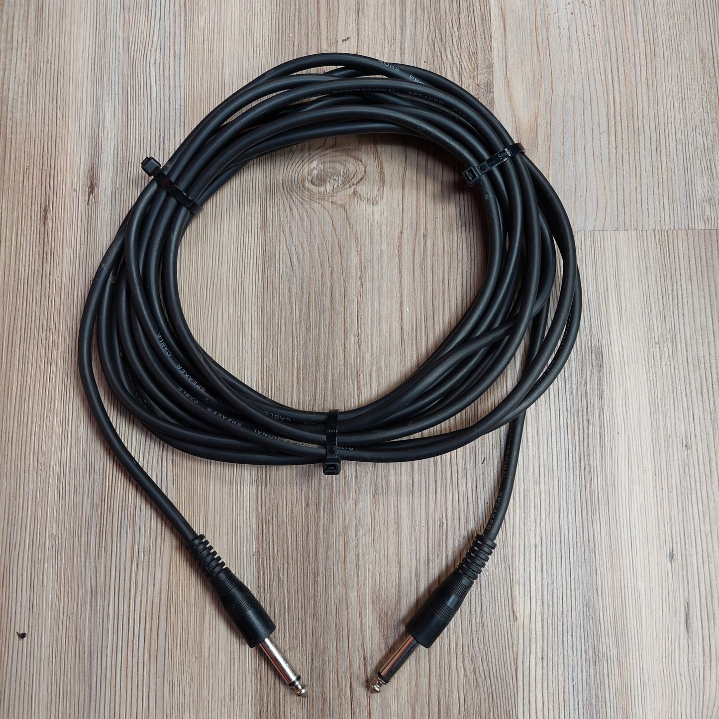Speaker Cable 1/4 Inch Straight To Straight 18 Feet - Black (USED)