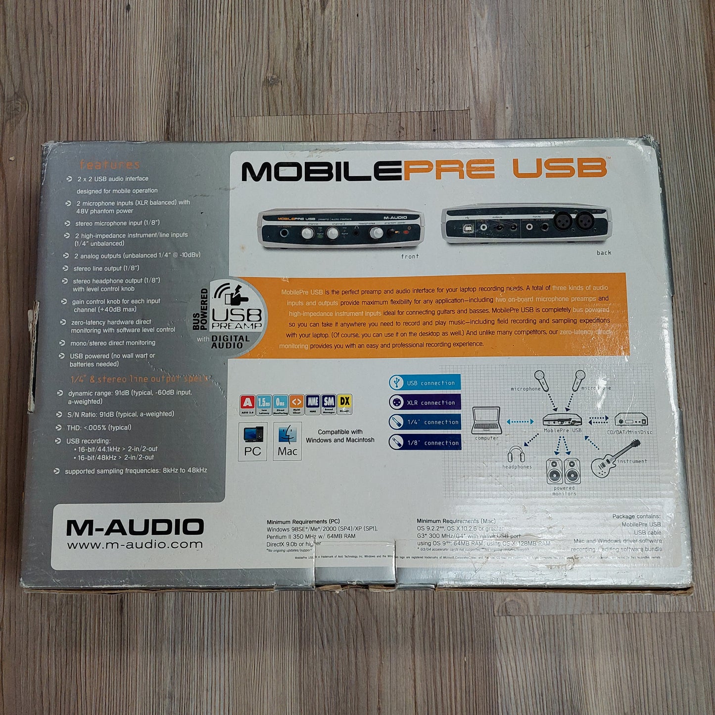 M-AUDIO MOBILEPRE USB Bus-Powered Preamp & Audio Interface (USED)