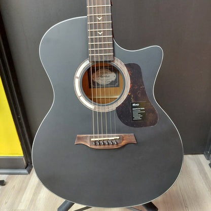 Mantic GT-1GCBK OM Acoustic Guitar - Black