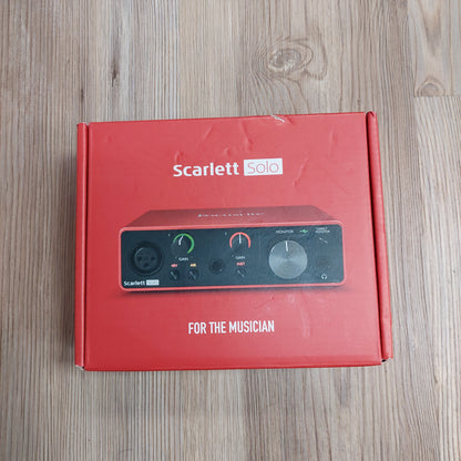 Focusrite Scarlett Solo 3rd Gen (USED) "Missing Cable" SN# Y7NTT4B29039FF
