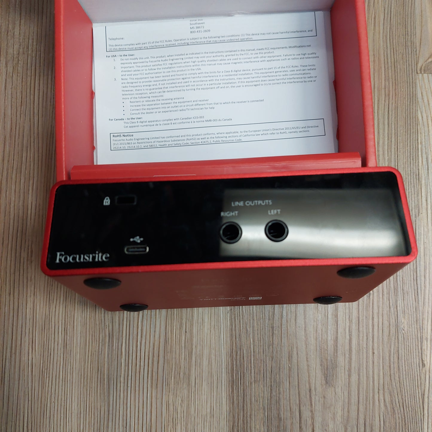 Focusrite Scarlett Solo 3rd Gen (USED) "Missing Cable" SN# Y7NTT4B29039FF