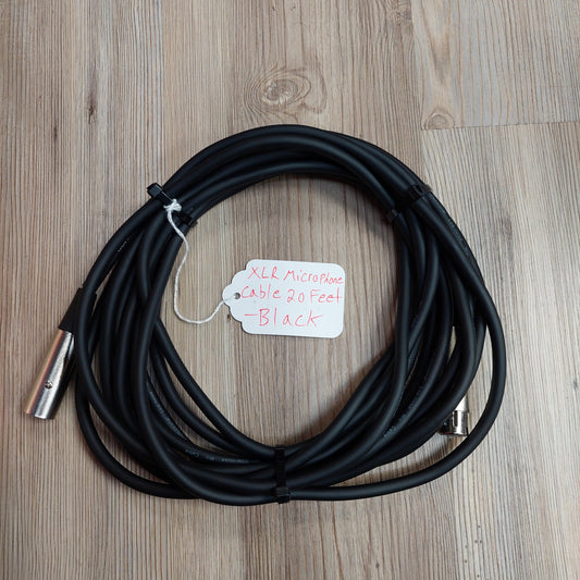 XLR Microphone Cable 20 Feet - Black (USED)