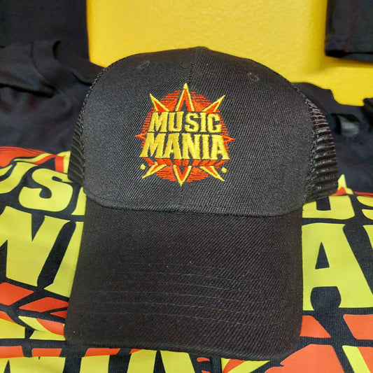 MUSIC MANIA METAL TRUCKER HAT - BLACK