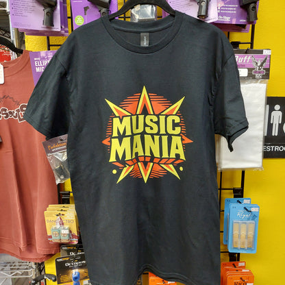MUSIC MANIA TEE SHIRT - BLACK