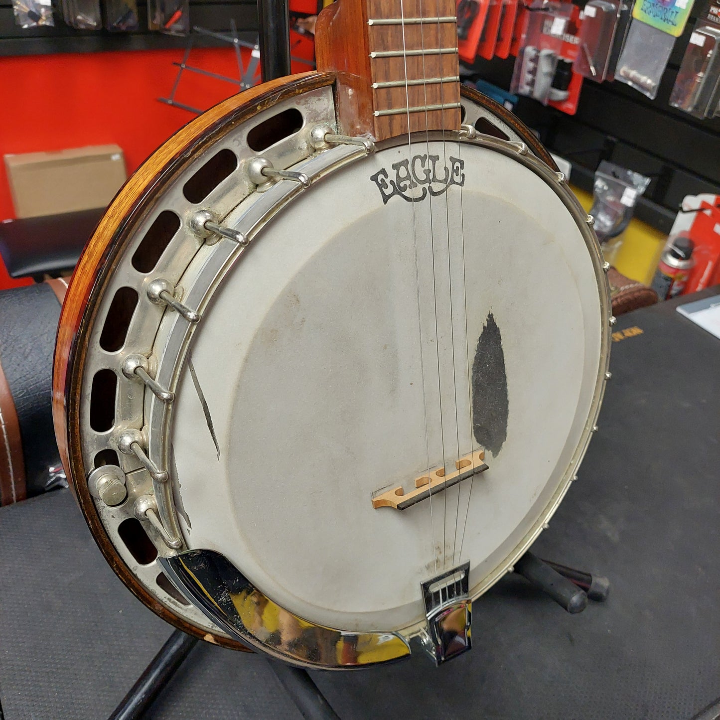 Vintage 5-String Banjo w/ Chipboard Case (USED) "Sold As Is"