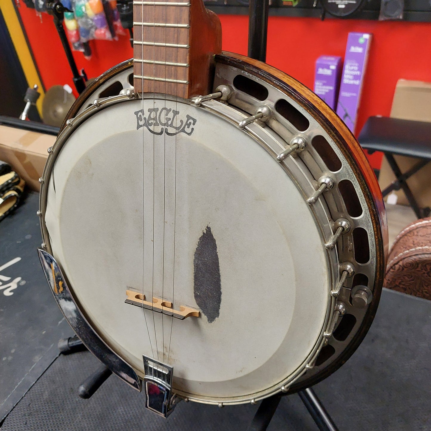 Vintage 5-String Banjo w/ Chipboard Case (USED) "Sold As Is"