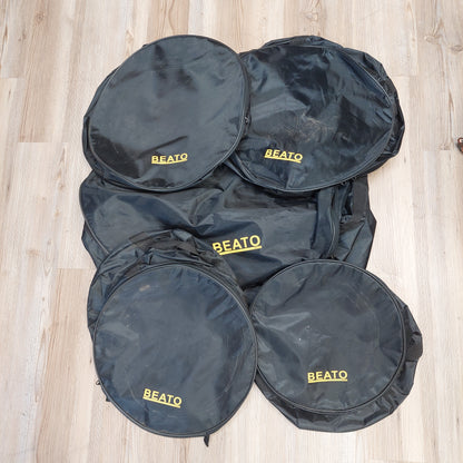 Beato DMC500FSN 5PC Drum Bag Set - Black 22x18, 14x12, 14x6.5, 12x11, 10x9 (USED)