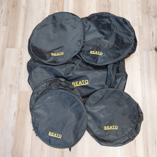 Beato DMC500FSN 5PC Drum Bag Set - Black 22x18, 14x12, 14x6.5, 12x11, 10x9 (USED)