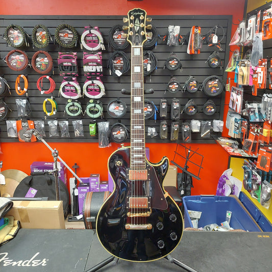 1991 Epiphone Les Paul Custom - Ebony w/ Hardcase "Made In Korea" SN# 1110854