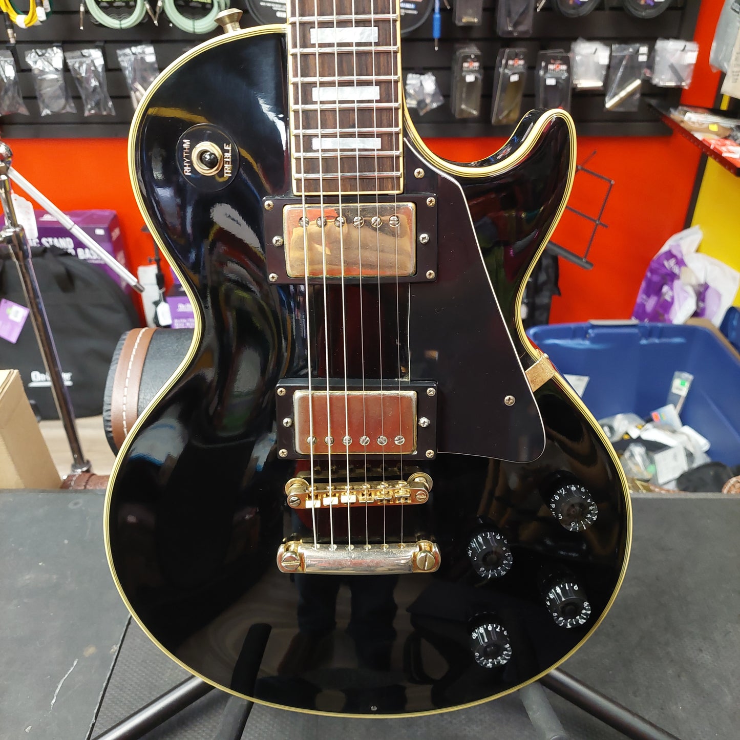 1991 Epiphone Les Paul Custom - Ebony w/ Hardcase "Made In Korea" SN# 1110854