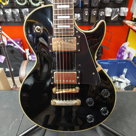 1991 Epiphone Les Paul Custom - Ebony w/ Hardcase "Made In Korea" SN# 1110854