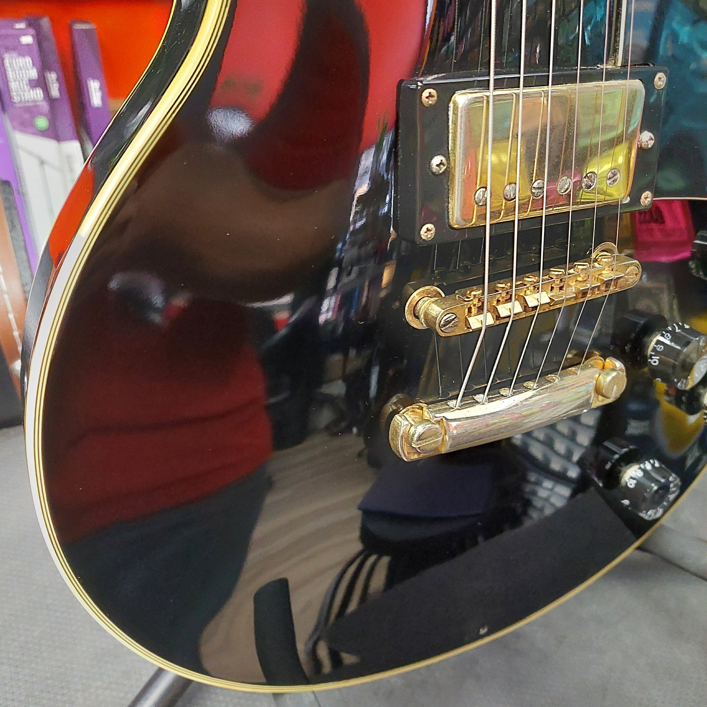 1991 Epiphone Les Paul Custom - Ebony w/ Hardcase "Made In Korea" SN# 1110854