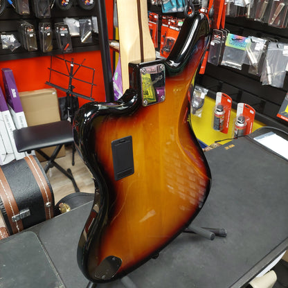2011 SQUIER VINTAGE MODIFIED JAGUAR BASS GUITAR - SUNBURST "MADE IN INDONESIA" SN# ICS11095612