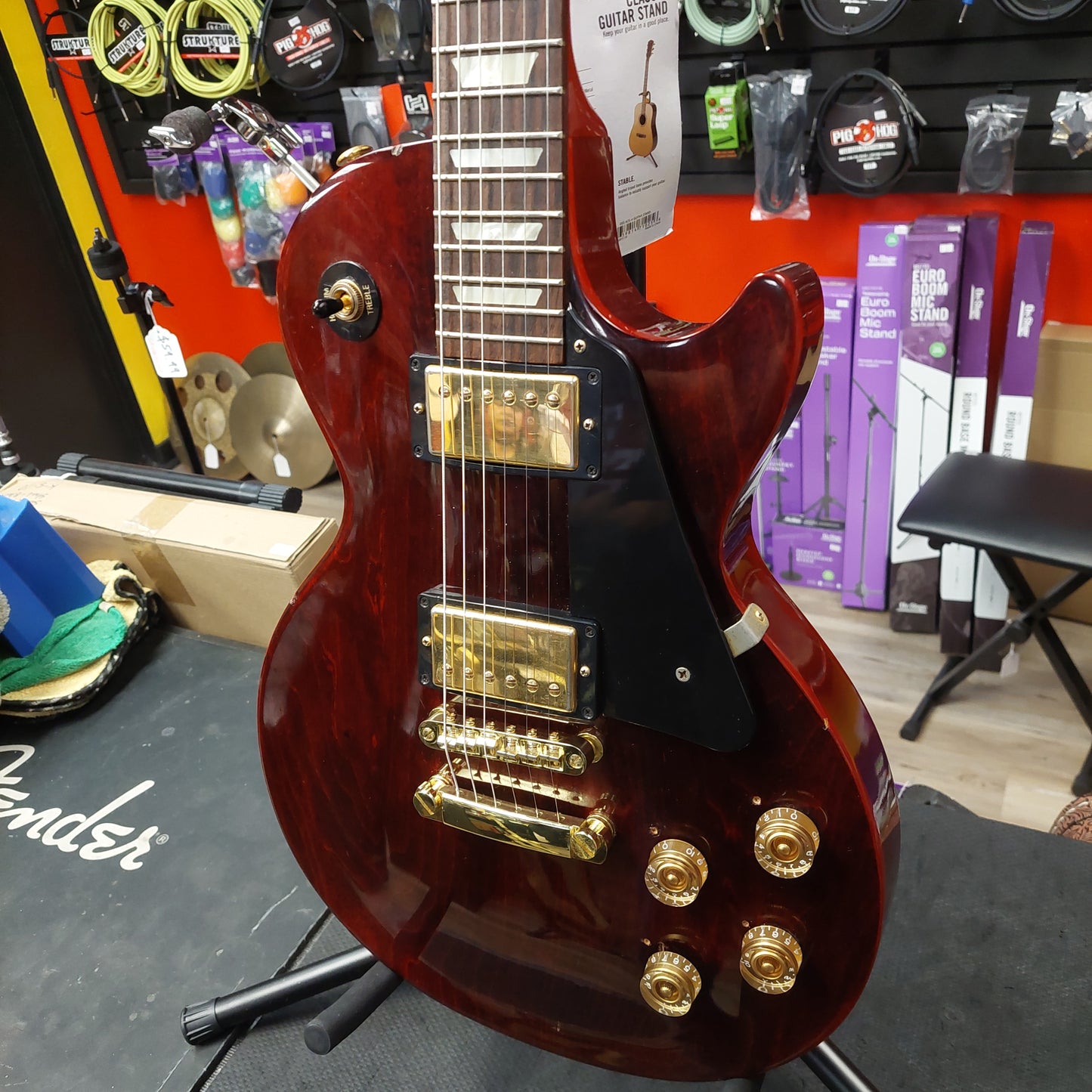 2009 Gibson Les Paul Studio Electric Guitar - Cherry w/ Gibson USA Hard Case SN# 030090434