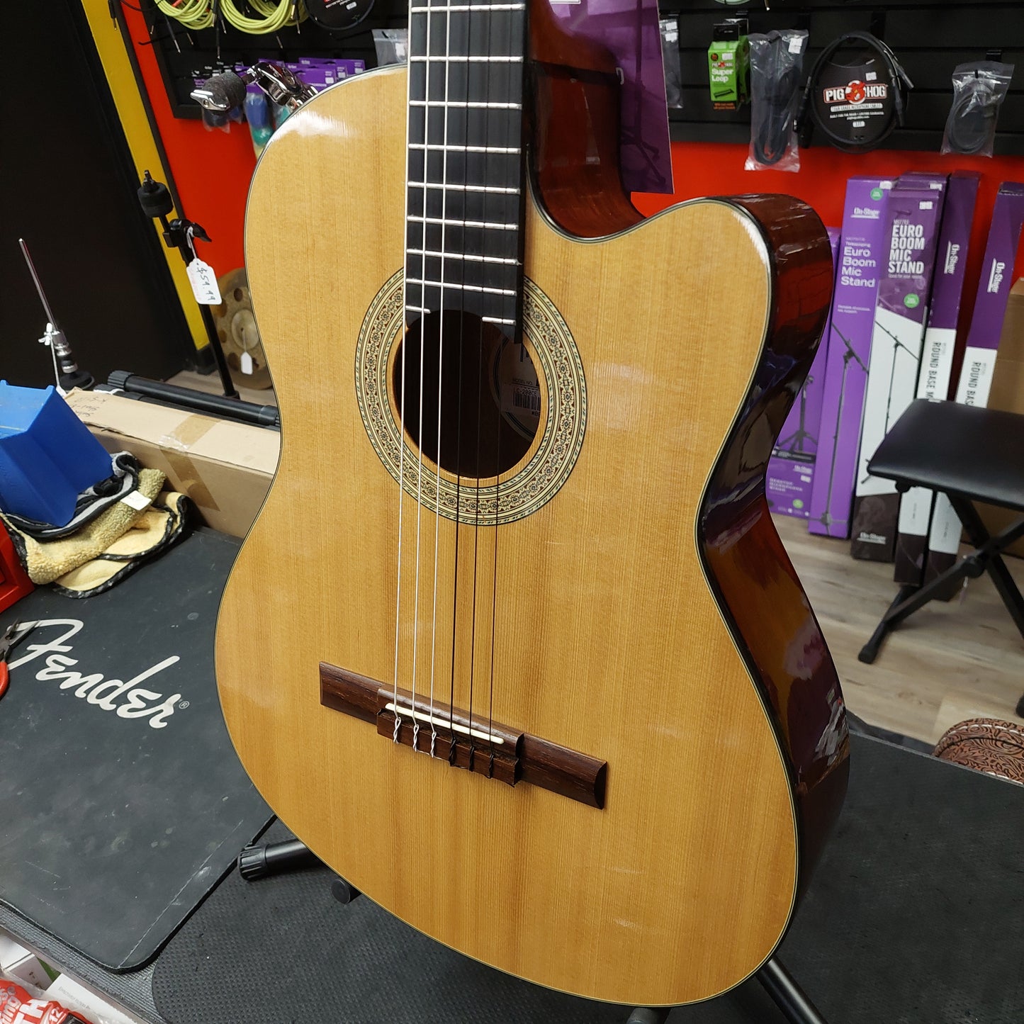 2008 Mitchell LC-200/CE Classical Cutaway AE Acoustic/Electric Guitar - Natural SN# 008010097