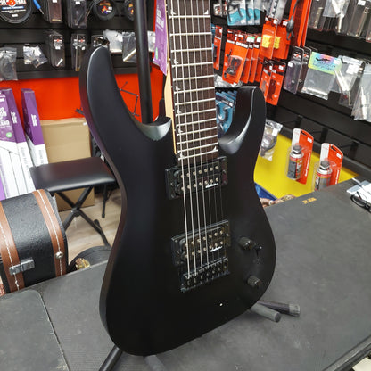 2021 Jackson JS22 7-String Electric Guitar - Black SN# CWJ2148351 "Missing Truss Rod Cover"