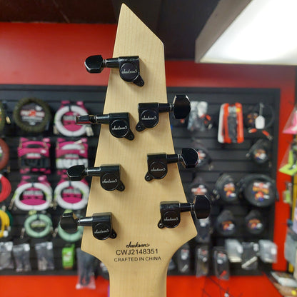 2021 Jackson JS22 7-String Electric Guitar - Black SN# CWJ2148351 "Missing Truss Rod Cover"