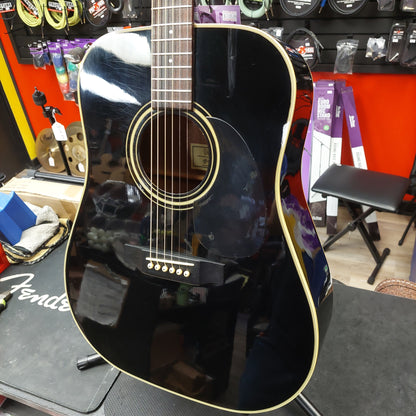 1990's Sigma Guitar DM-4B 6-String Acoustic Guitar - Black Gloss (USED) "Made In Korea" SN# 91091233