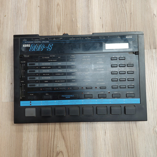 KORG DDD-5 Dynamic Digital Drums Machine w/ Radio Shack 9V Power Supply, Extra Plate, & Memory Card (USED) "Made In Japan" SN# 010150