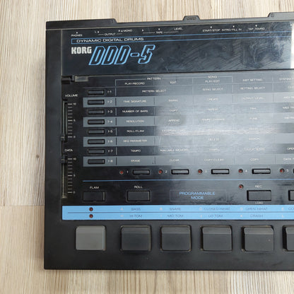 KORG DDD-5 Dynamic Digital Drums Machine w/ Radio Shack 9V Power Supply, Extra Plate, & Memory Card (USED) "Made In Japan" SN# 010150