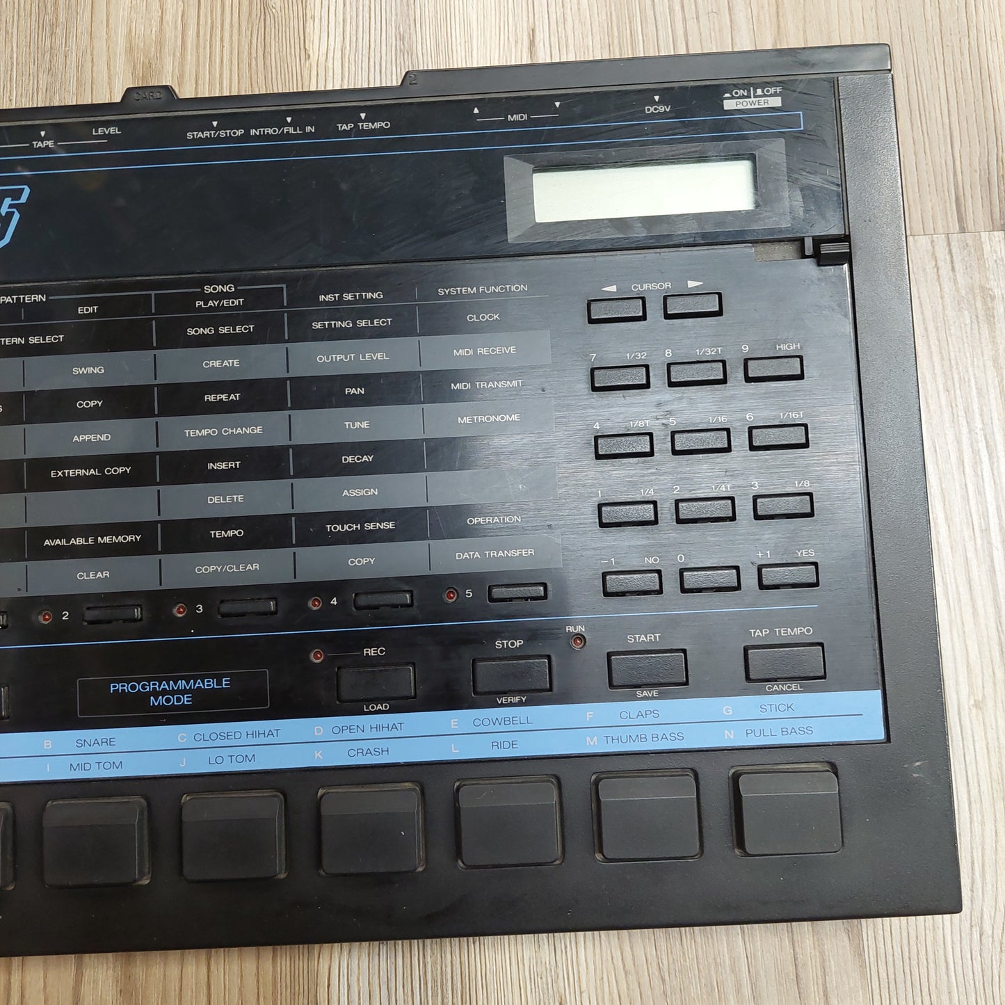 KORG DDD-5 Dynamic Digital Drums Machine w/ Radio Shack 9V Power Supply, Extra Plate, & Memory Card (USED) "Made In Japan" SN# 010150