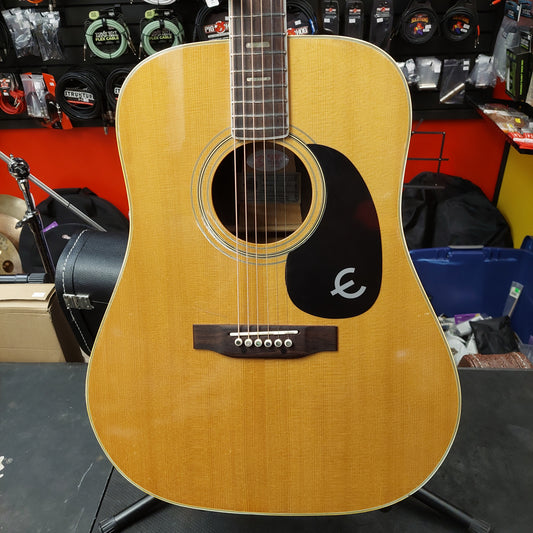 1970's Epiphone FT-550 Acoustic Guitar - Natural "Made In Japan" SN# 10333571 "Sold As Is"