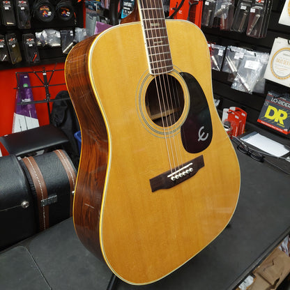 1970's Epiphone FT-550 Acoustic Guitar - Natural "Made In Japan" SN# 10333571 "Sold As Is"