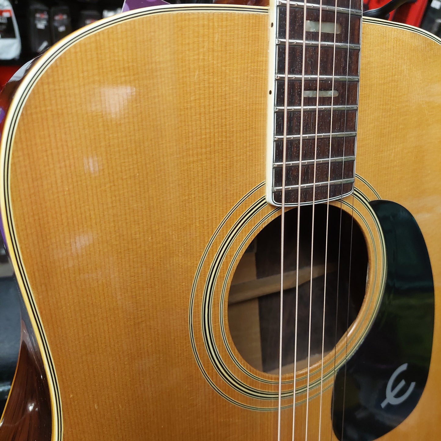 1970's Epiphone FT-550 Acoustic Guitar - Natural "Made In Japan" SN# 10333571 "Sold As Is"