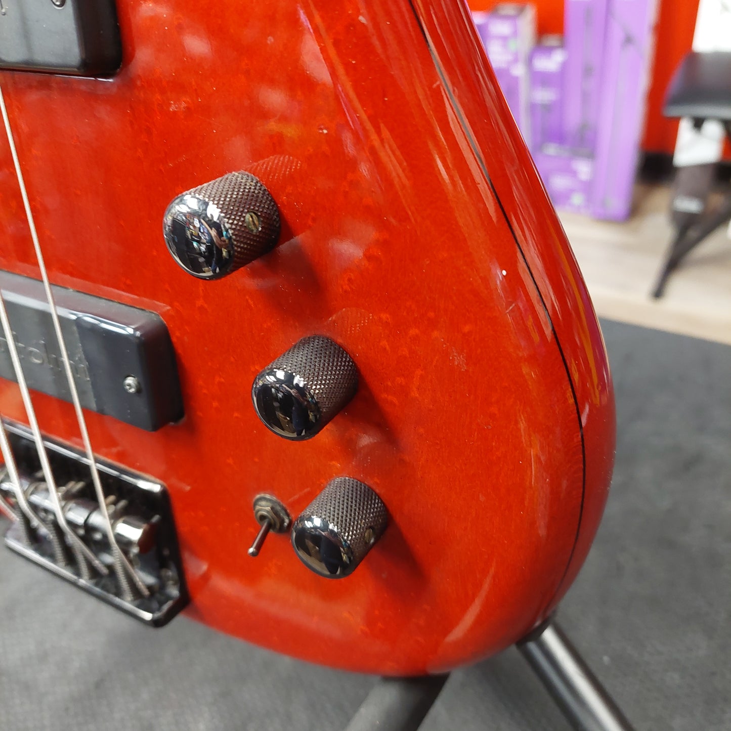 1990's Pedulla 4-String Thunderbolt Bass - Red w/ Pedulla Hard Case SN# T-4356 "Made In USA"