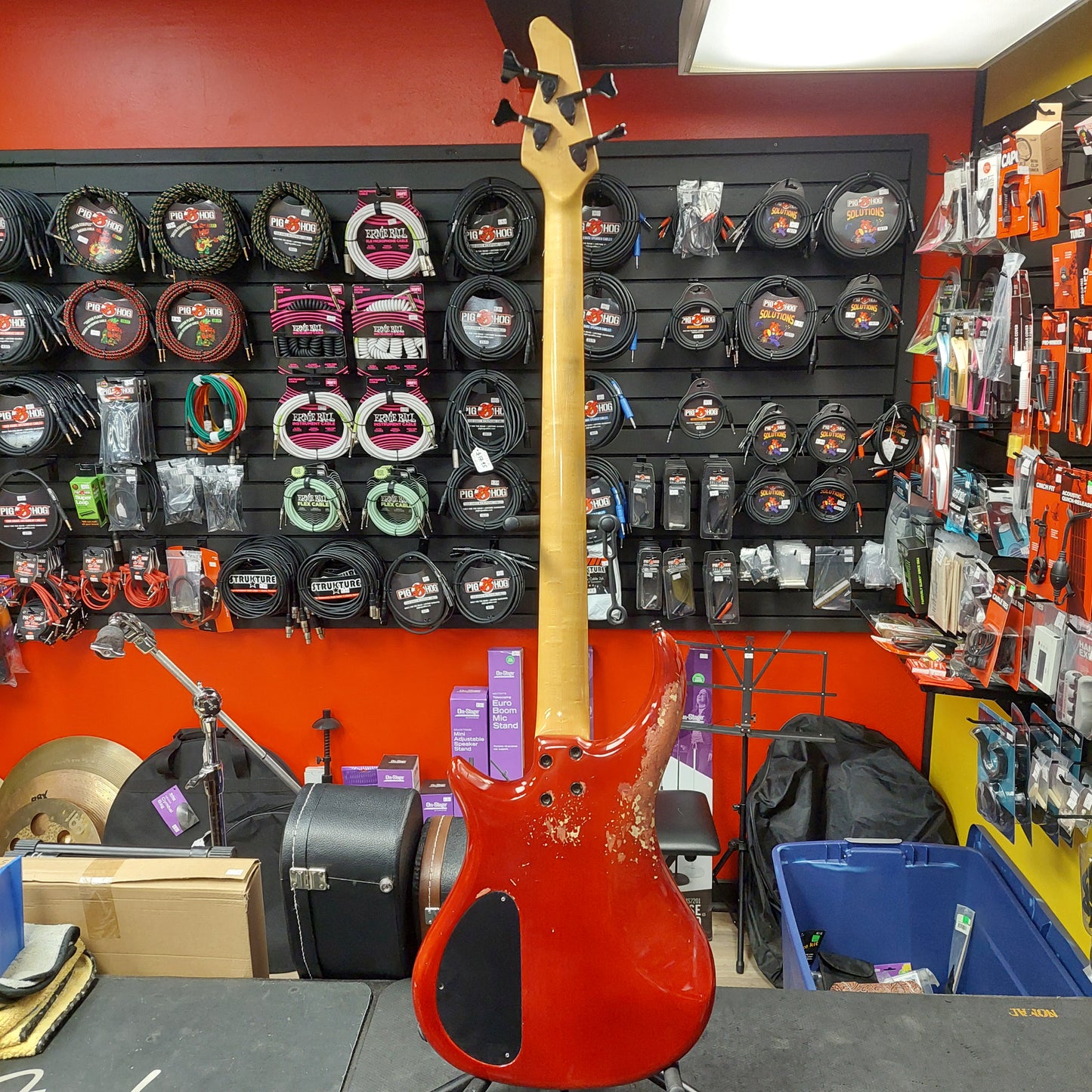 1990's Pedulla 4-String Thunderbolt Bass - Red w/ Pedulla Hard Case SN# T-4356 "Made In USA"