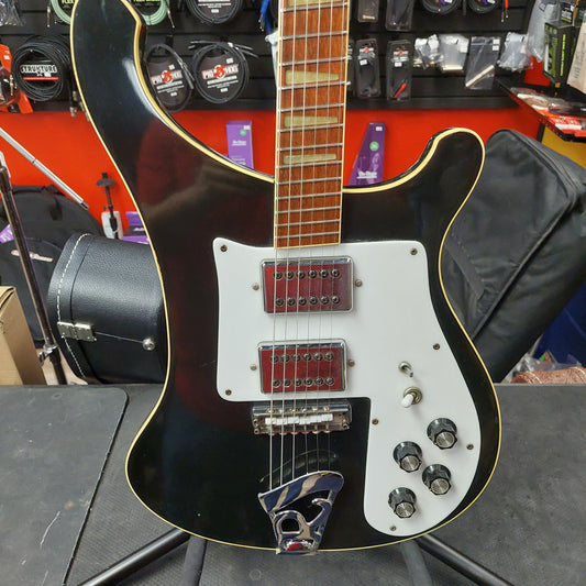 1975 Rickenbacker 481 Slant Fret Electric Guitar - Jetglo Black (USED) "Made In USA" SN# 3996