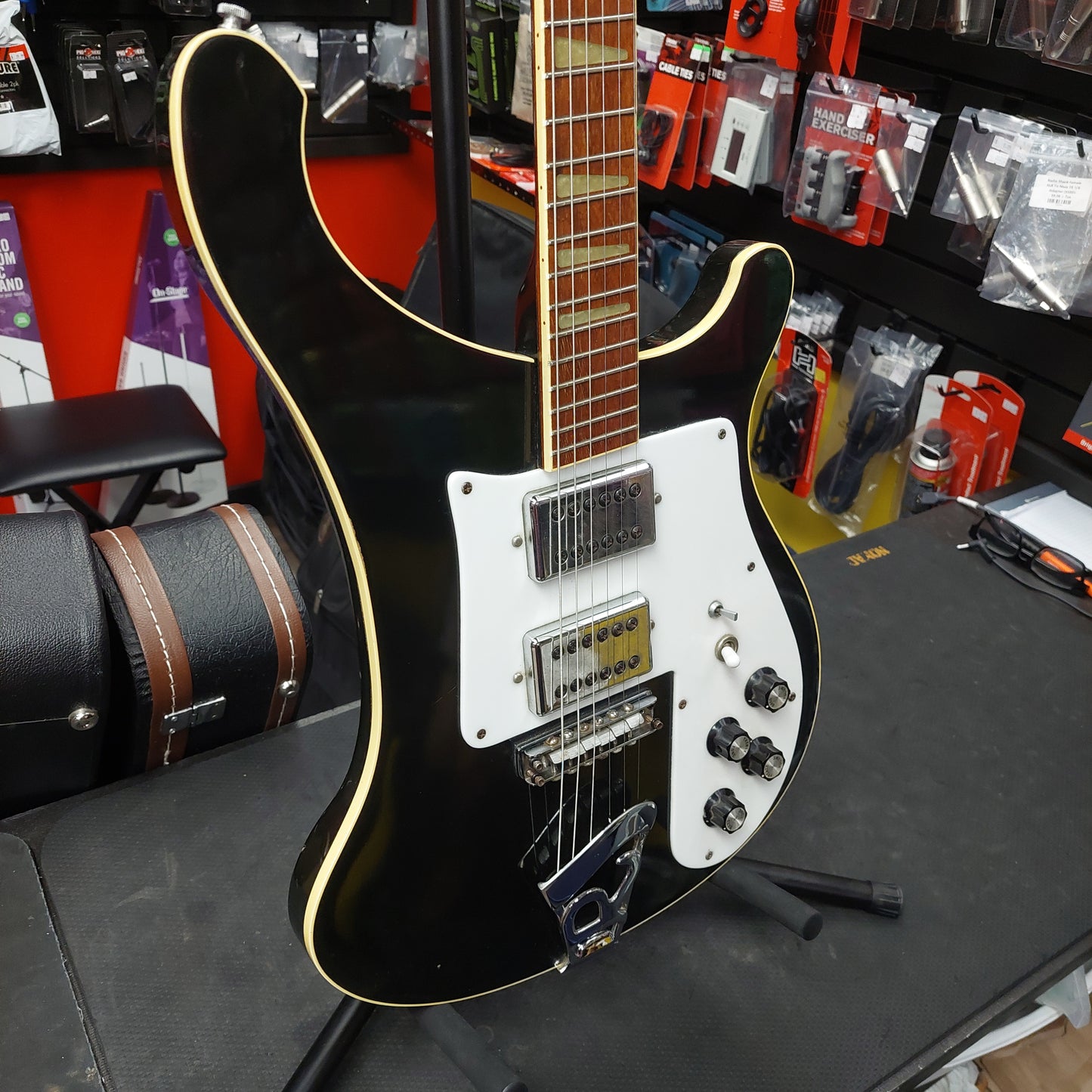 1975 Rickenbacker 481 Slant Fret Electric Guitar - Jetglo Black (USED) "Made In USA" SN# 3996