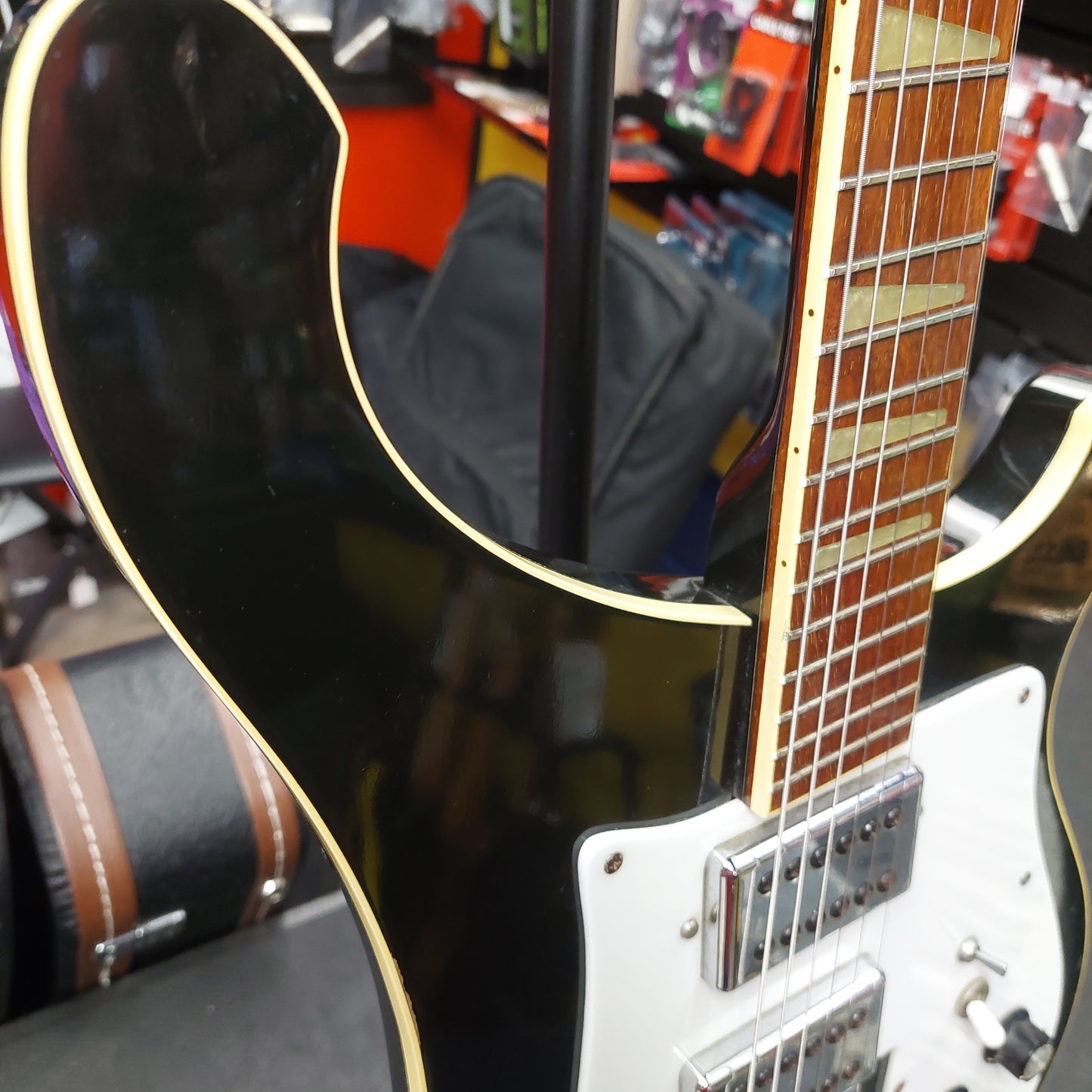 1975 Rickenbacker 481 Slant Fret Electric Guitar - Jetglo Black (USED) "Made In USA" SN# 3996
