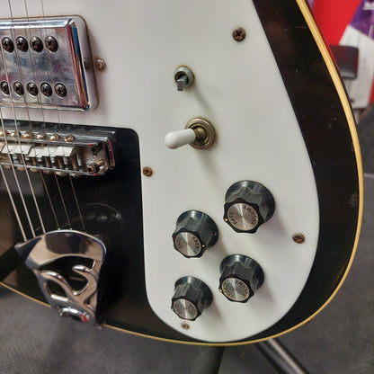 1975 Rickenbacker 481 Slant Fret Electric Guitar - Jetglo Black (USED) "Made In USA" SN# 3996