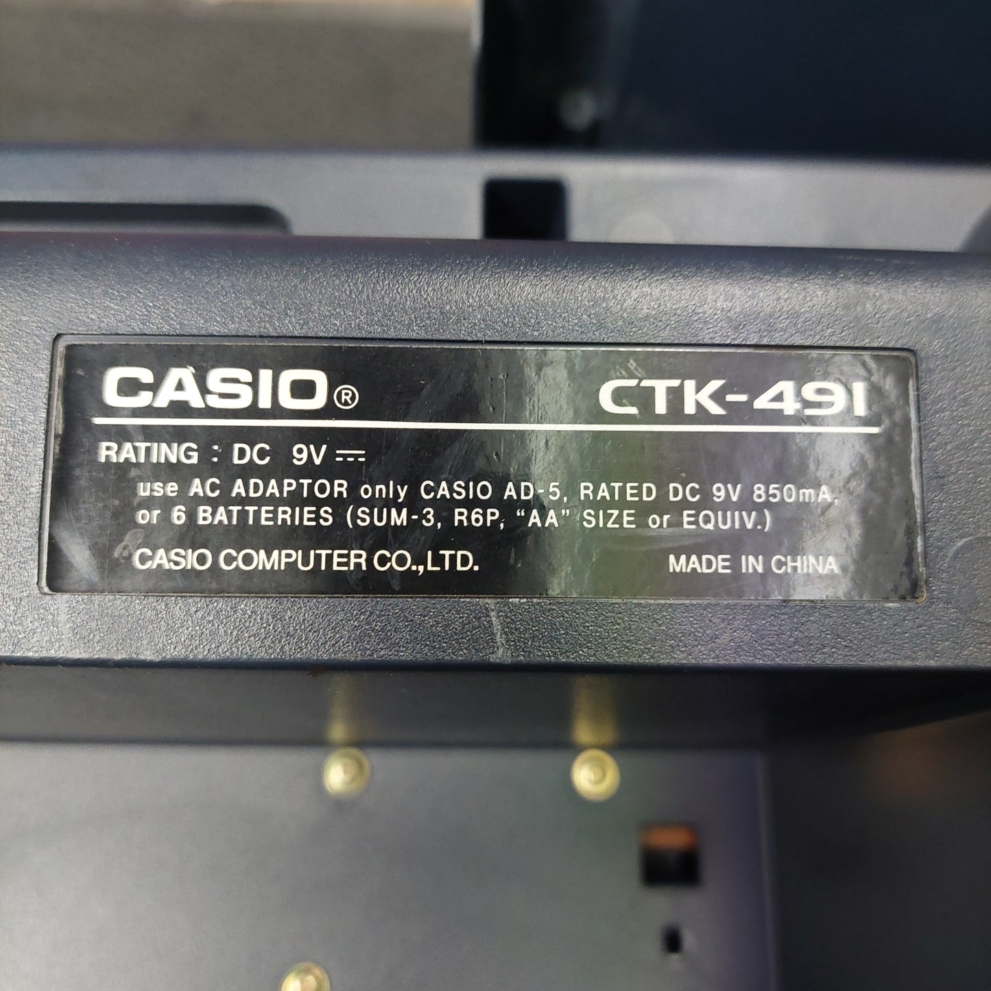 Casio CTK-491 61-Key Portable Keyboard w/ Power Supply (USED)