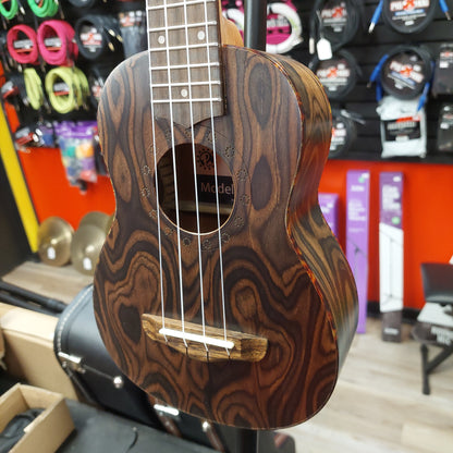 Pyle PUKT55 Soprano Ukulele - Mahogany w/ Flamed Brown Body & Pyle Slipcase