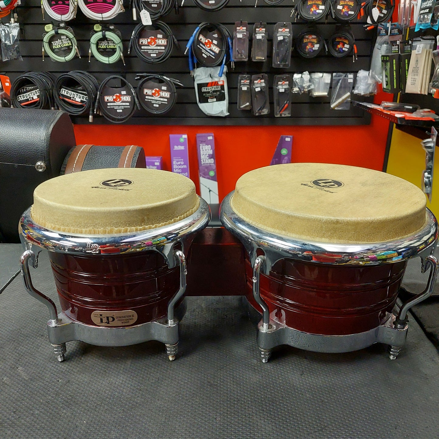 LP Generation LP201AX-2DW II Bongos - Wine Red w/ LP Gig Bag (USED)