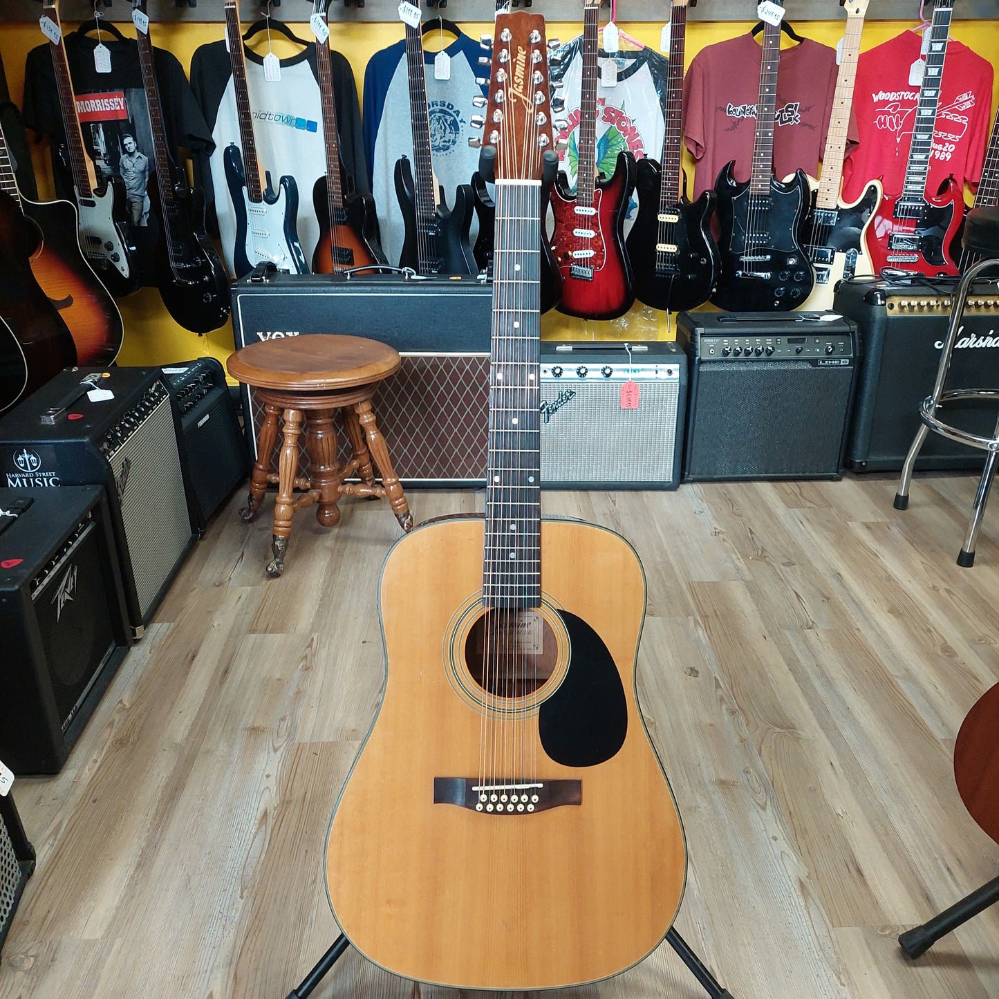 Jasmine by Takamine ES312 12-String Acoustic/Electric Guitar -Natural (USED) "Made In Korea"