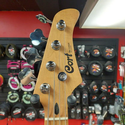 CORT 4-String P-Bass Black w/ Red Pickguard (USED) SN# 7125525