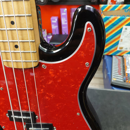 CORT 4-String P-Bass Black w/ Red Pickguard (USED) SN# 7125525