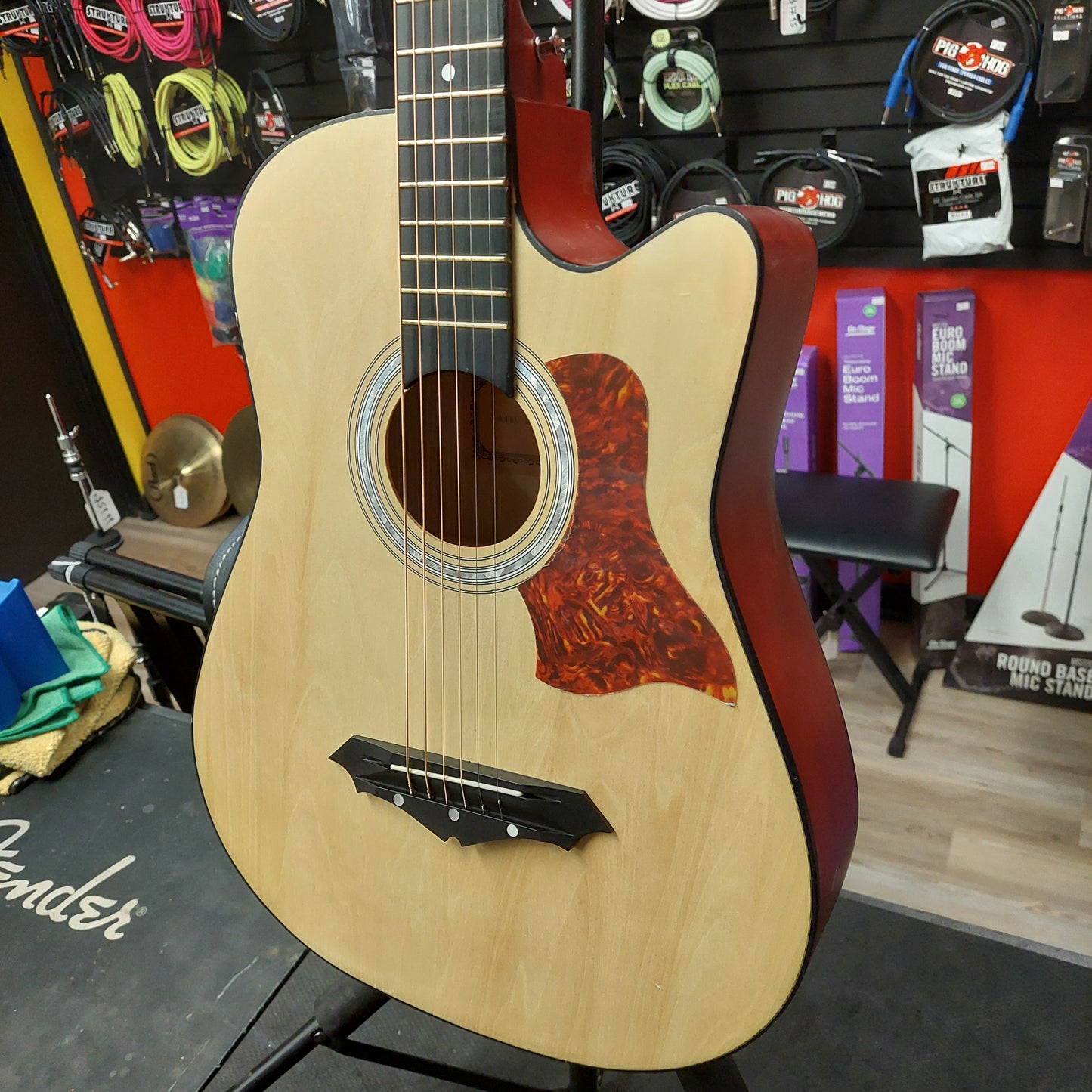Memorex MGTAR2020LW 3/4 Sized Acoustic Guitar - Natural w/ Gig Bag (USED)
