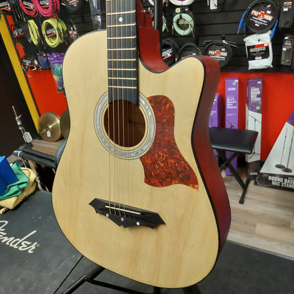 Memorex MGTAR2020LW 3/4 Sized Acoustic Guitar - Natural w/ Gig Bag (USED)