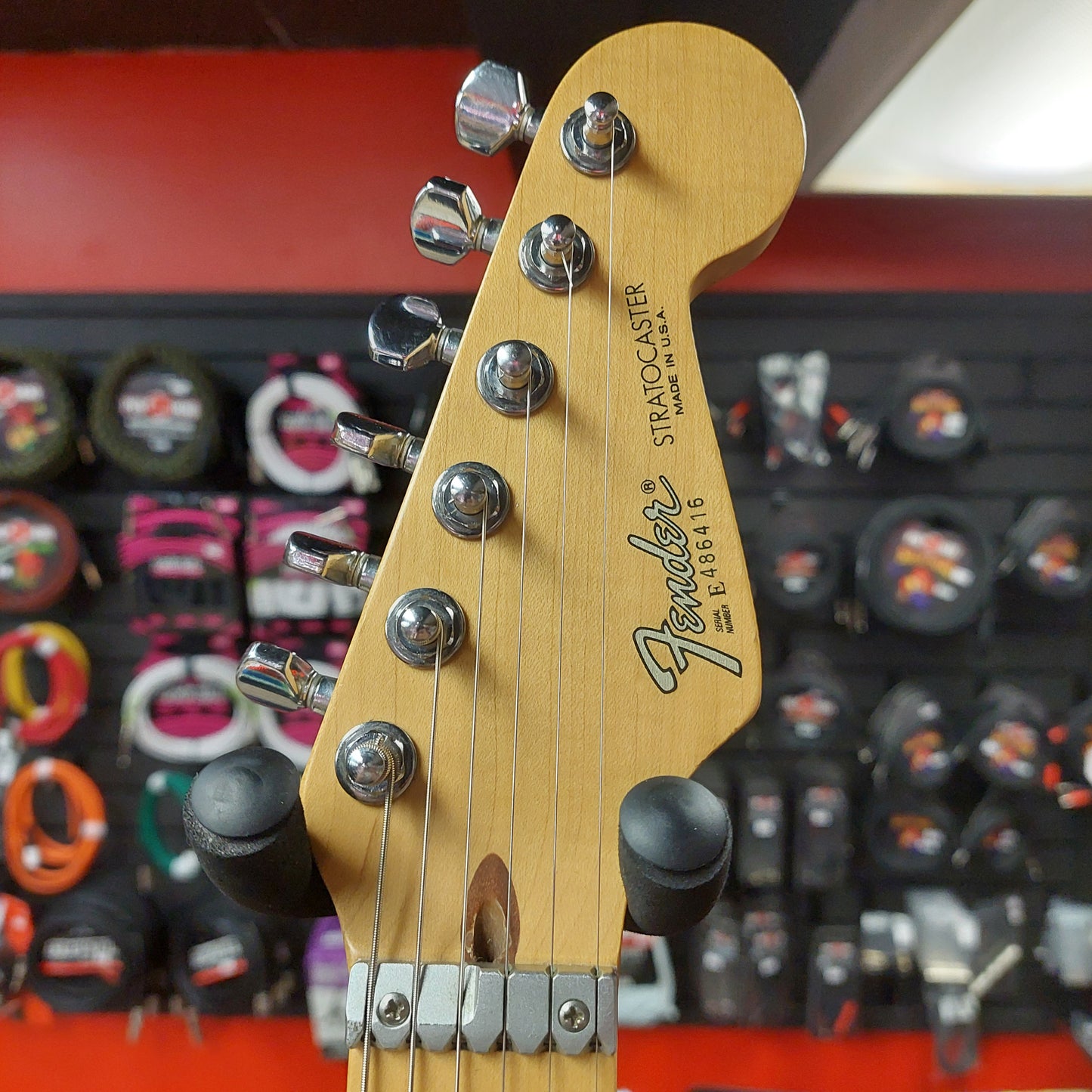 1988 Fender Stratocaster Plus Electric Guitar - Candy Apple Red w/ Fender Hard Case "Made In USA" SN# E486416 "Not Original Tuners They Are Marked Fender Japan"